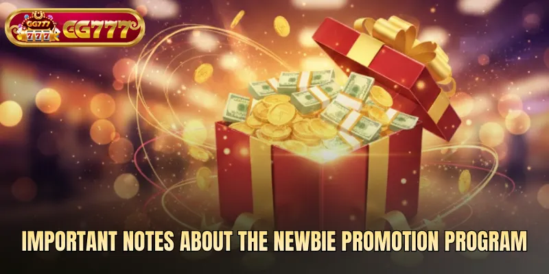 Important Notes About The Newbie Promotion Program