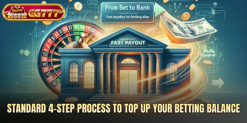Standard 4-step process to top up your betting balance